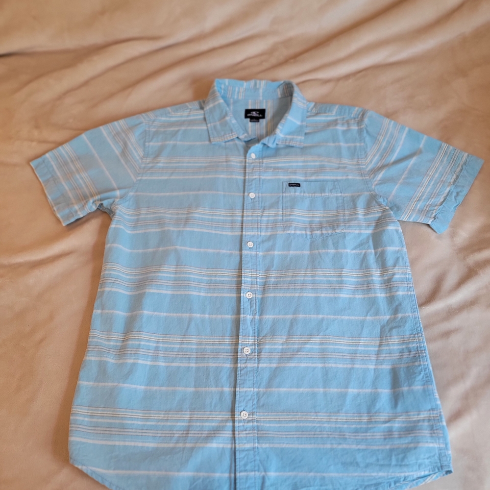 O'Neill Sky Blue Striped Casual Shirt